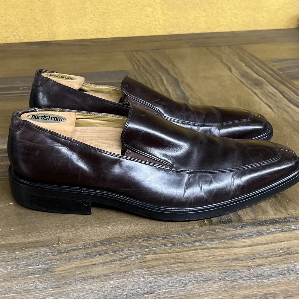 Cole Haan NikeAir Cognac Leather Loafers Casual Men's Shoes Size 13 M Slip On